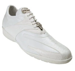 Belvedere Genuine Ostrich Leg And Calf Leather Sneaker -Suit Discount Store BEL 2010 W 21363.1570120870