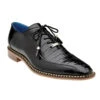 Belvedere Genuine Caiman Croc And Italian Calf Dress Shoe - Black