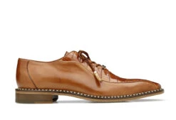 Belvedere Genuine Caiman Croc And Italian Calf Dress Shoe - Brandy -Suit Discount Store BEL B04 95280.1595541387