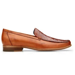 Belvedere Genuine Caiman Crocodile And Italian Calf Loafer - Brandy -Suit Discount Store BEL BD2 2 54521.1667577882