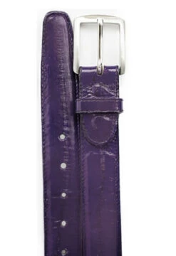 Belvedere Genuine Eel Dress Belt -Suit Discount Store BELBT 2002 purple 89762.1675359528