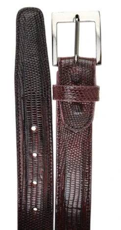 Belvedere Genuine Lizard Dress Belt -Suit Discount Store BELBT 2003 burg 32378.1519242139