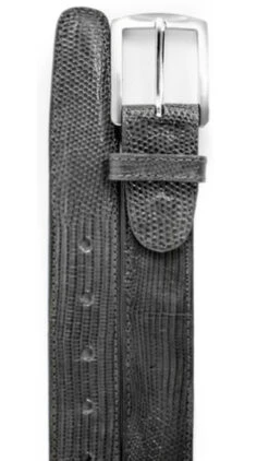 Belvedere Genuine Lizard Dress Belt -Suit Discount Store BELBT 2003 grey 88283.1519242139