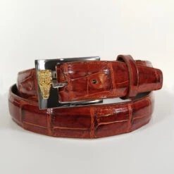 Belvedere Genuine Alligator Dress Belt