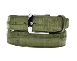 Belvedere Genuine Crocodile Dress Belt -Suit Discount Store BELV 1999 green 43876.1667850823