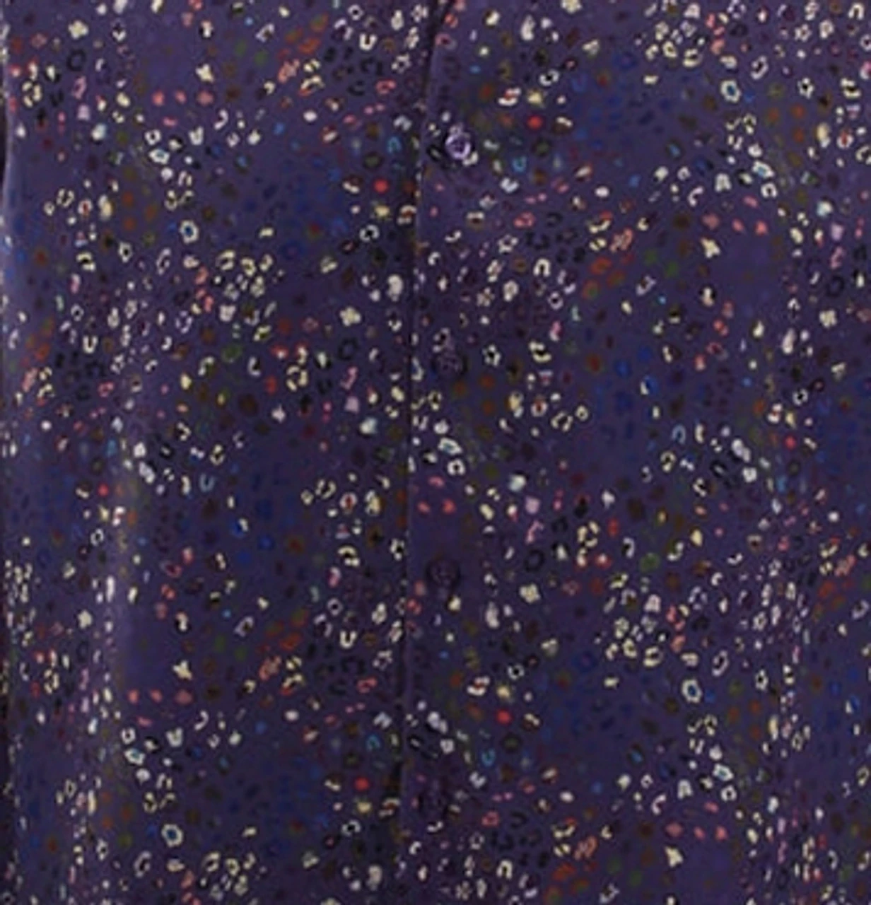 Bassiri Long Sleeve Camp Shirt - Abstract Speckles On Purple 2 Bassiri Long Sleeve Camp Shirt - Abstract Speckles On Purple - Image 2