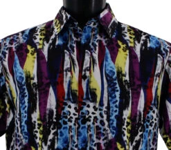 Bassiri Short Sleeve Camp Shirt - Abstract Blue Jungle Pattern 7 Bassiri Short Sleeve Camp Shirt - Abstract Blue Jungle Pattern -Suit Discount Store BSI SS 1034 2 62607.1683824066