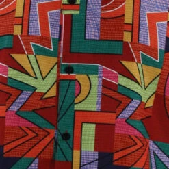 Bassiri Short Sleeve Camp Shirt - Modernism Red Mix 5 Bassiri Short Sleeve Camp Shirt - Modernism Red Mix -Suit Discount Store BSI SS 1059 2 55661.1680625489