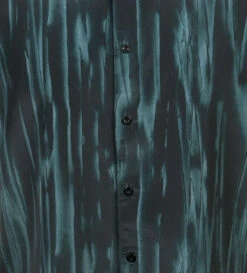 Bassiri Dark Green Abstract Botanical Design Short Sleeve Camp Shirt -Suit Discount Store BSI SS 63331 3 88553.1680642359