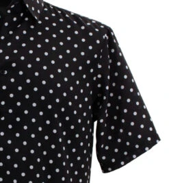 Bassiri Short Sleeve Camp Shirt - White Dots On Black 7 Bassiri Short Sleeve Camp Shirt - White Dots On Black -Suit Discount Store BSI SS 64871 3 35184.1683825226