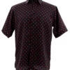 Bassiri Short Sleeve Camp Shirt - Red Dots On Black