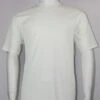 Bassiri Short Sleeve V-Neck Ribbed Jersey Knit Tee - Ivory