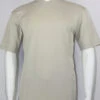 Bassiri Short Sleeve V-Neck Ribbed Jersey Knit Tee - Light Tan
