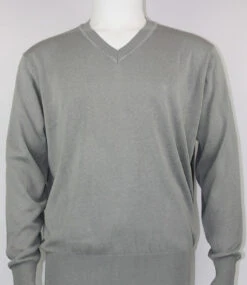 Bassiri V-Neck Silk Knit Long Sleeve Sweater - Navy 15 Bassiri V-Neck Silk Knit Long Sleeve Sweater - Navy -Suit Discount Store BSI SW627 AS 93276.1518149018