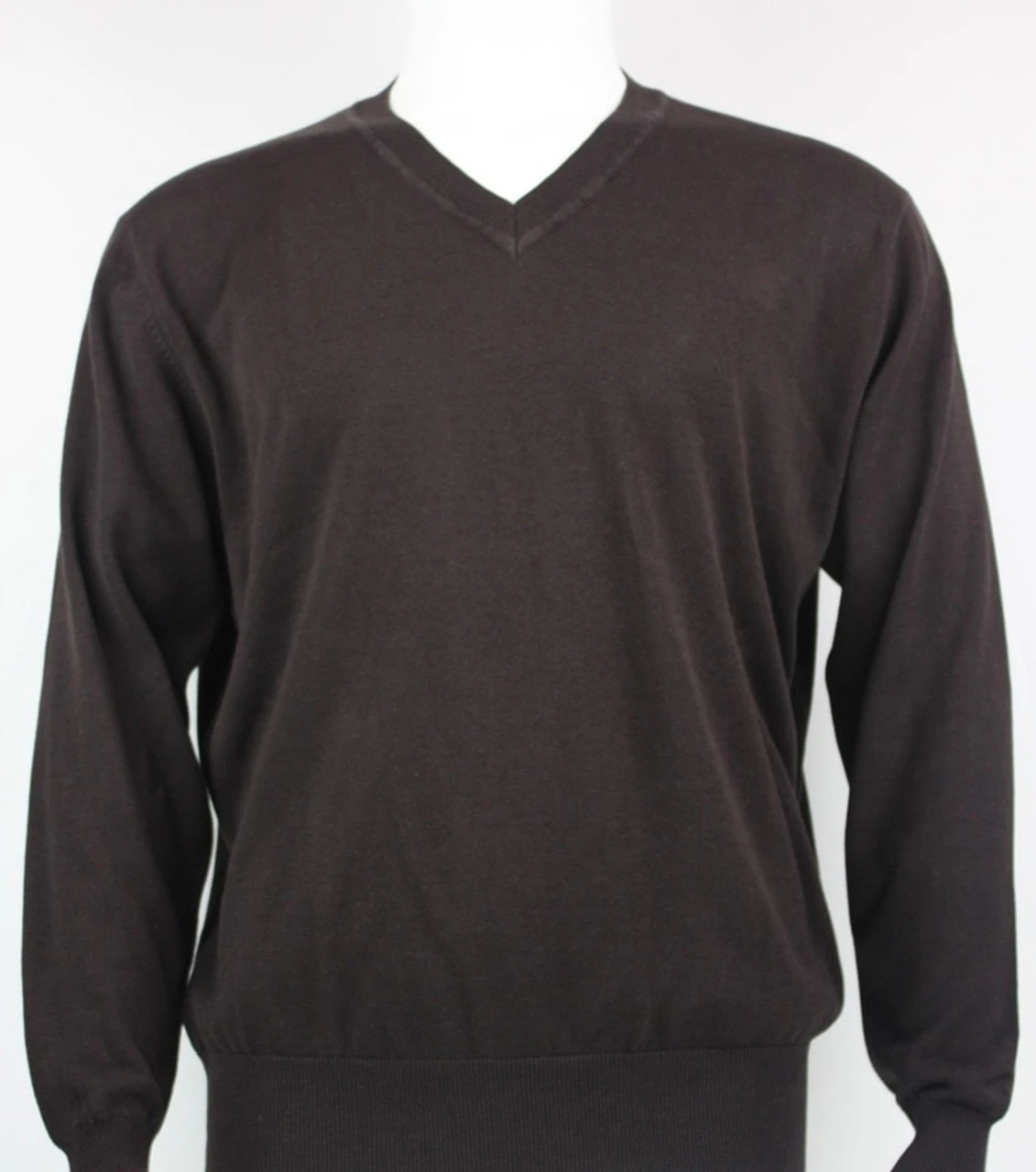 Bassiri V-Neck Silk Knit Long Sleeve Sweater - Navy 8 Bassiri V-Neck Silk Knit Long Sleeve Sweater - Navy - Image 8