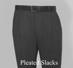 Baroni Couture 2-Button Super 150's Solid Color Wool Suit - Pleated Slacks -Suit Discount Store Baroni pleated slacks 64976.1517256874
