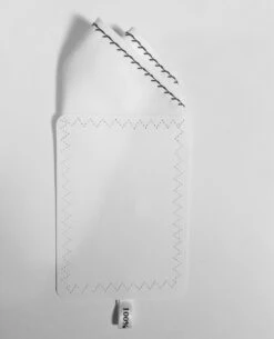 100% Cotton Pre-Folded Pocket Square Handkerchief Insert - Black On White -Suit Discount Store Black STITC4 45332.1666904766