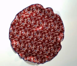 Antonio Ricci 2-in-1 Pouf Round Pocket Square - Burgundy Blue Floral -Suit Discount Store Burgundy BlueFloral 3 07944.1671225648