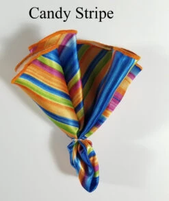 Antonio Ricci 2-in-1 Pouf Round Pocket Square - Bright Candy Stripe Pattern -Suit Discount Store CandyStripe ebay 35689.1661636590