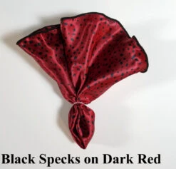 Antonio Ricci 2-in-1 Pouf Pocket Square - Black Specks On Dark Red -Suit Discount Store Dark Red BlackSpecks ebay 18481.1671225296