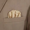 Tan 100% Cotton Pre-Folded Pocket Square Insert