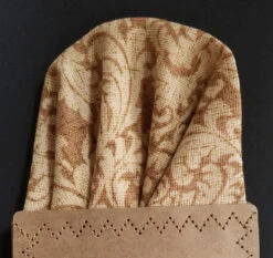 Tan 100% Cotton Pre-Folded Pocket Square Insert -Suit Discount Store GoldFloral cotton4 92335.1640037217