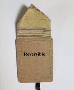 100% Silk Gold & Brown Stripe Point Design Pre-Folded Pocket Square Insert -Suit Discount Store GoldStripe POINT 3 25767.1673029706
