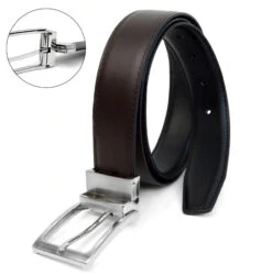 Reversible Genuine Leather Black & Brown Dress Belt