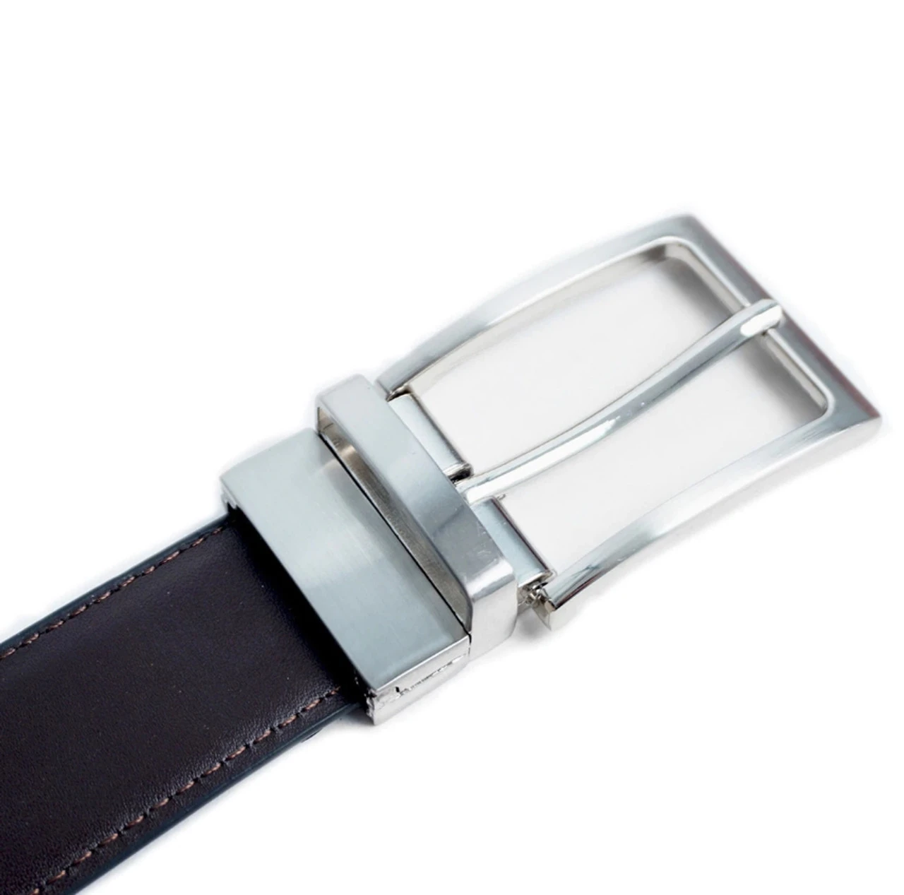 Reversible Genuine Leather Black & Brown Dress Belt 6 Reversible Genuine Leather Black & Brown Dress Belt - Image 6