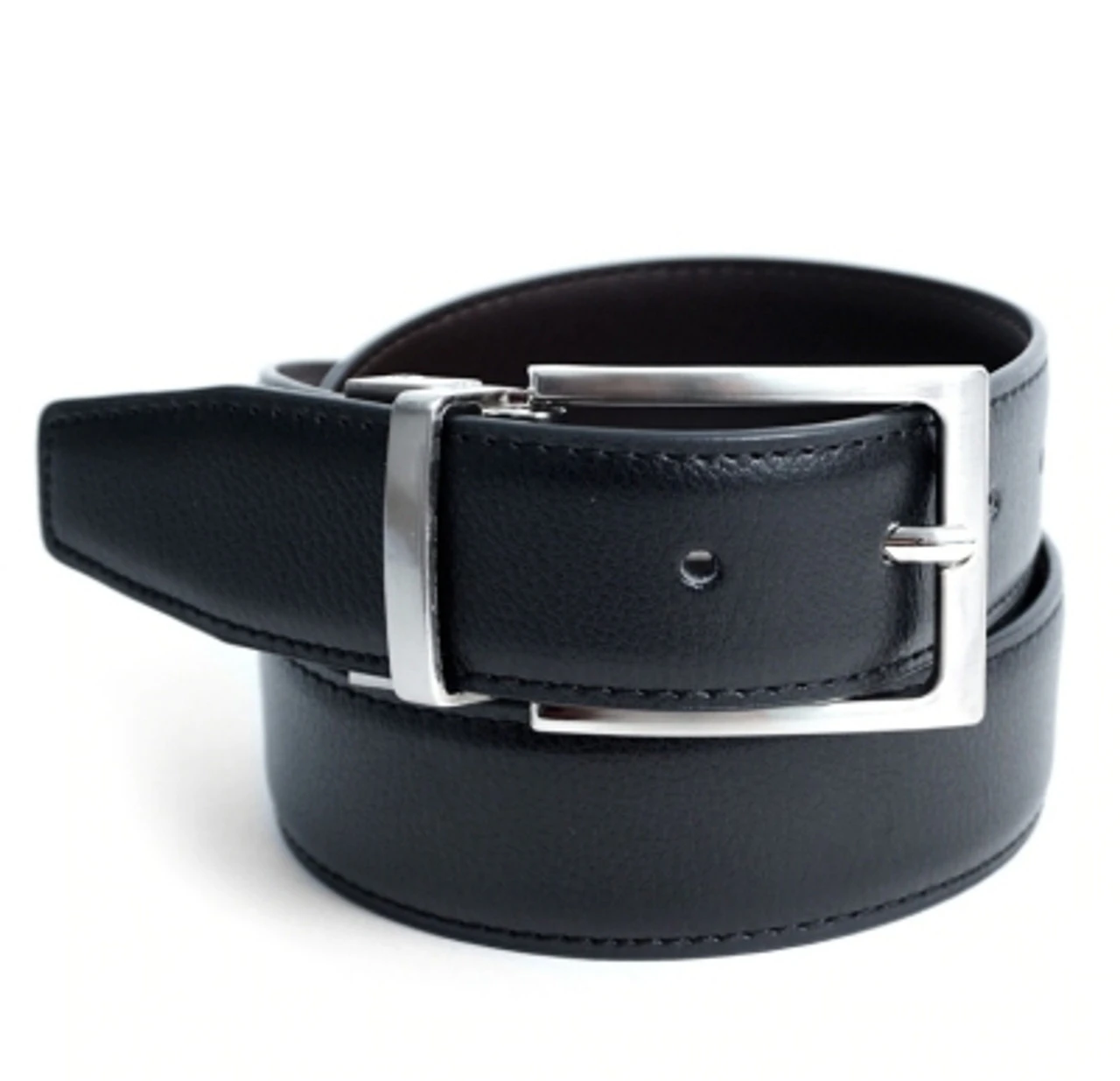 Reversible Genuine Leather Black & Brown Dress Belt 3 Reversible Genuine Leather Black & Brown Dress Belt - Image 3