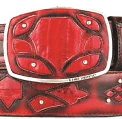 King Exotic Genuine EEL Cut-Out Design Western Belt - Faded Red -Suit Discount Store KE BLT 4C11F0829 2 45985.1613601691