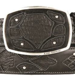 King Exotic Genuine Shark Cut-Out Design Western Belt - Black -Suit Discount Store KE BLT 4C11F0905 2 07590.1613689874