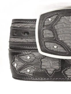 King Exotic Genuine Shark Cut-Out Design Western Belt - Faded Grey -Suit Discount Store KE BLT 4C11F0938 3 72937.1613689874