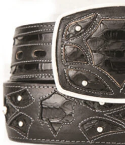 King Exotic Genuine Python Cut-Out Design Western Belt - Black -Suit Discount Store KE BLT 4C11F5705 3 52832.1613856493