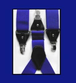 Luciano Ferretti Convertible Button & Clip Stretch Braces - Suspenders - Royal