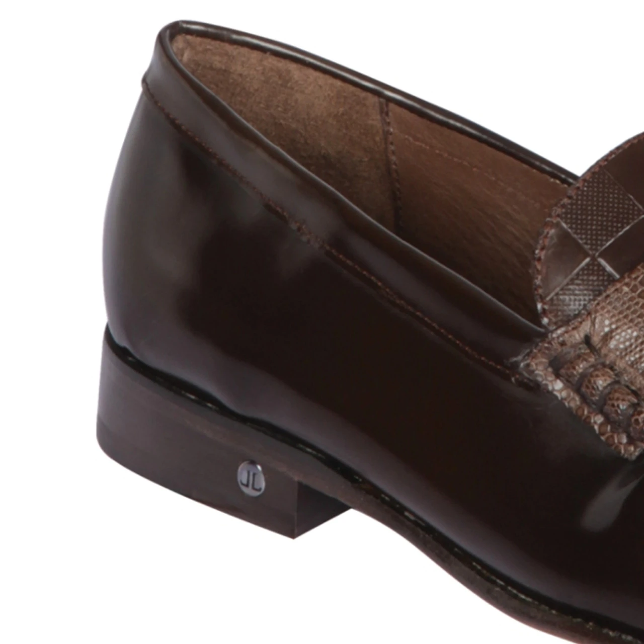 Lombardy - Genuine Teju Lizard Check Pattern Penny Loafer - Brown 4 Lombardy - Genuine Teju Lizard Check Pattern Penny Loafer - Brown - Image 4