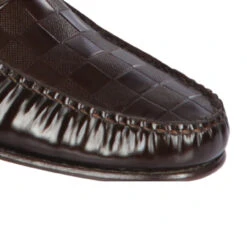 Lombardy - Genuine Teju Lizard Check Pattern Penny Loafer - Brown 6 Lombardy - Genuine Teju Lizard Check Pattern Penny Loafer - Brown -Suit Discount Store LMB ZLA038607 4 01662.1597901627