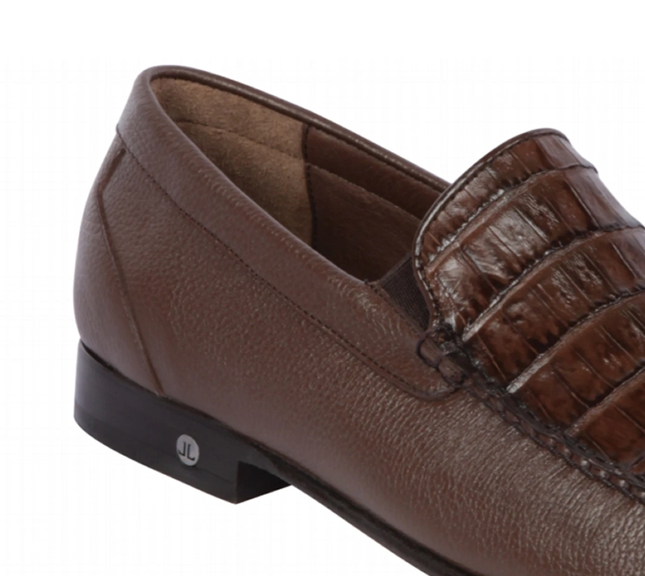 Lombardy - Genuine Caiman Crocodile & Leather Loafer - Brown 3 Lombardy - Genuine Caiman Crocodile & Leather Loafer - Brown - Image 3