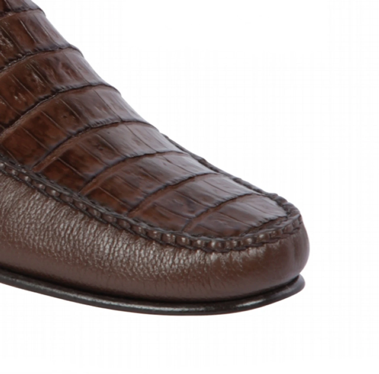 Lombardy - Genuine Caiman Crocodile & Leather Loafer - Brown 4 Lombardy - Genuine Caiman Crocodile & Leather Loafer - Brown - Image 4