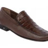 Lombardy - Genuine Caiman Crocodile & Leather Loafer - Brown