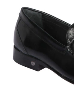 Lombardy - Genuine Caiman Croc Belly & Leather Horsebit Loafer - Black -Suit Discount Store LMB ZLA058205 4 51637.1597965266