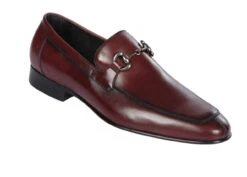 Lombardy - Genuine Calf Leather Horsebit Dress Loafer - Burgundy