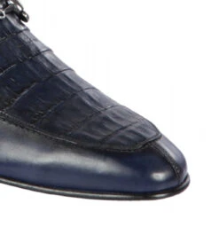 Lombardy - Genuine Caiman Belly Horsebit Dress Loafer - Navy -Suit Discount Store LMB ZLD018210 3 77775.1598057081