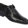 Lombardy - Genuine Caiman Croc Hornback Dress Shoe - Black