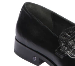 Lombardy - Genuine Caiman Belly Dress Loafer With Side Loop- Black 6 Lombardy - Genuine Caiman Belly Dress Loafer With Side Loop- Black -Suit Discount Store LMB ZLM038205 3 59291.1597989375