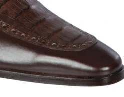 Lombardy - Genuine Caiman Belly Dress Loafer With Side Loop- Brown 6 Lombardy - Genuine Caiman Belly Dress Loafer With Side Loop- Brown -Suit Discount Store LMB ZLM038207 4 00288.1597989371