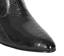 Los Altos Genuine Ostrich Leg Charro Heel Ankle Boot - Black 7 Los Altos Genuine Ostrich Leg Charro Heel Ankle Boot - Black -Suit Discount Store LSA 63507 B 4 36857.1610405488