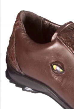 Los Altos Genuine Caiman Croc Patch Design Brown Sneaker -Suit Discount Store LSA ZC092907 4 87687.1598546793
