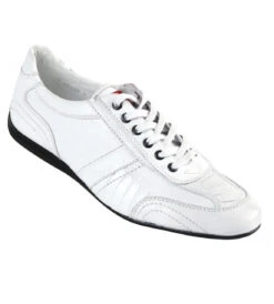 Los Altos Genuine Ostrich Leg & Leather White Sneaker -Suit Discount Store LSA ZC100528a 23543.1610589411