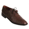 Los Altos Genuine Ostrich Quill Cap Toe Dress Shoe - Brown